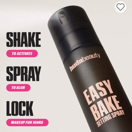 HUDA BEAUTY EASY BAKE SETTING SPRAY .