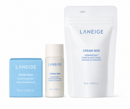 Laneige Skin Care Duo Kit Contain ( Cream Skin Toner Mini + Water Bank Mini )